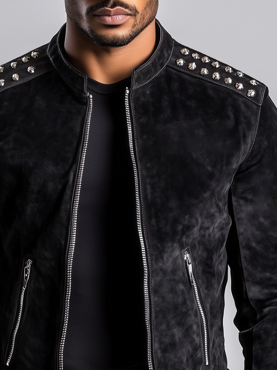 Exquisite Black Suede Jacket - Image 3