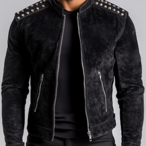 Exquisite Black Suede Jacket