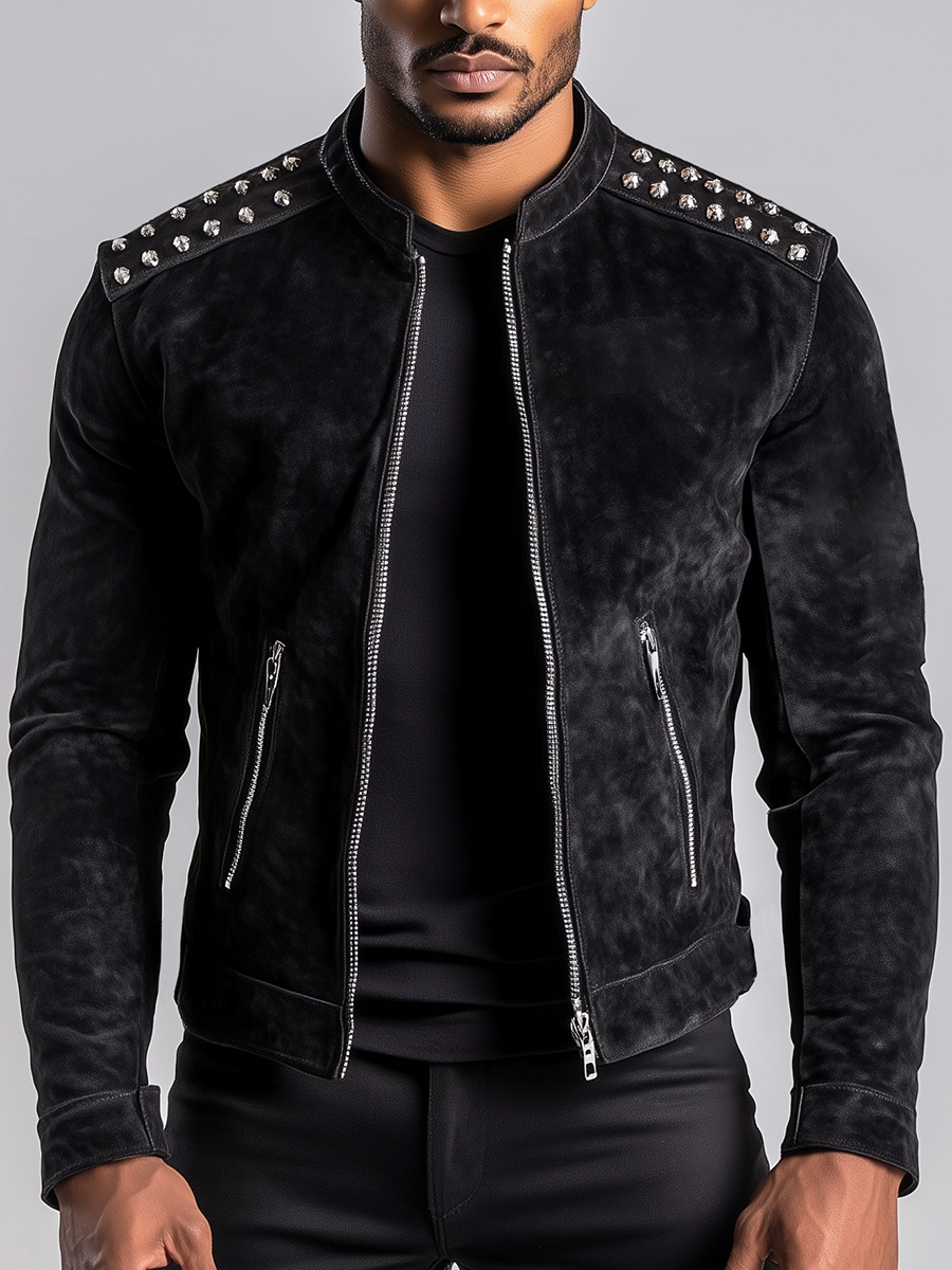 Exquisite Black Suede Jacket