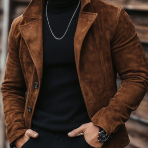 Vintage Suede Casual Lapel Jacket