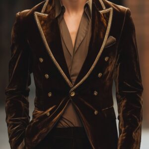 Men's Lapel Velvet British Retro Blazer